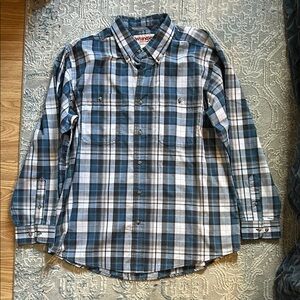 Wrangler Blue Plaid Men's Shirt
